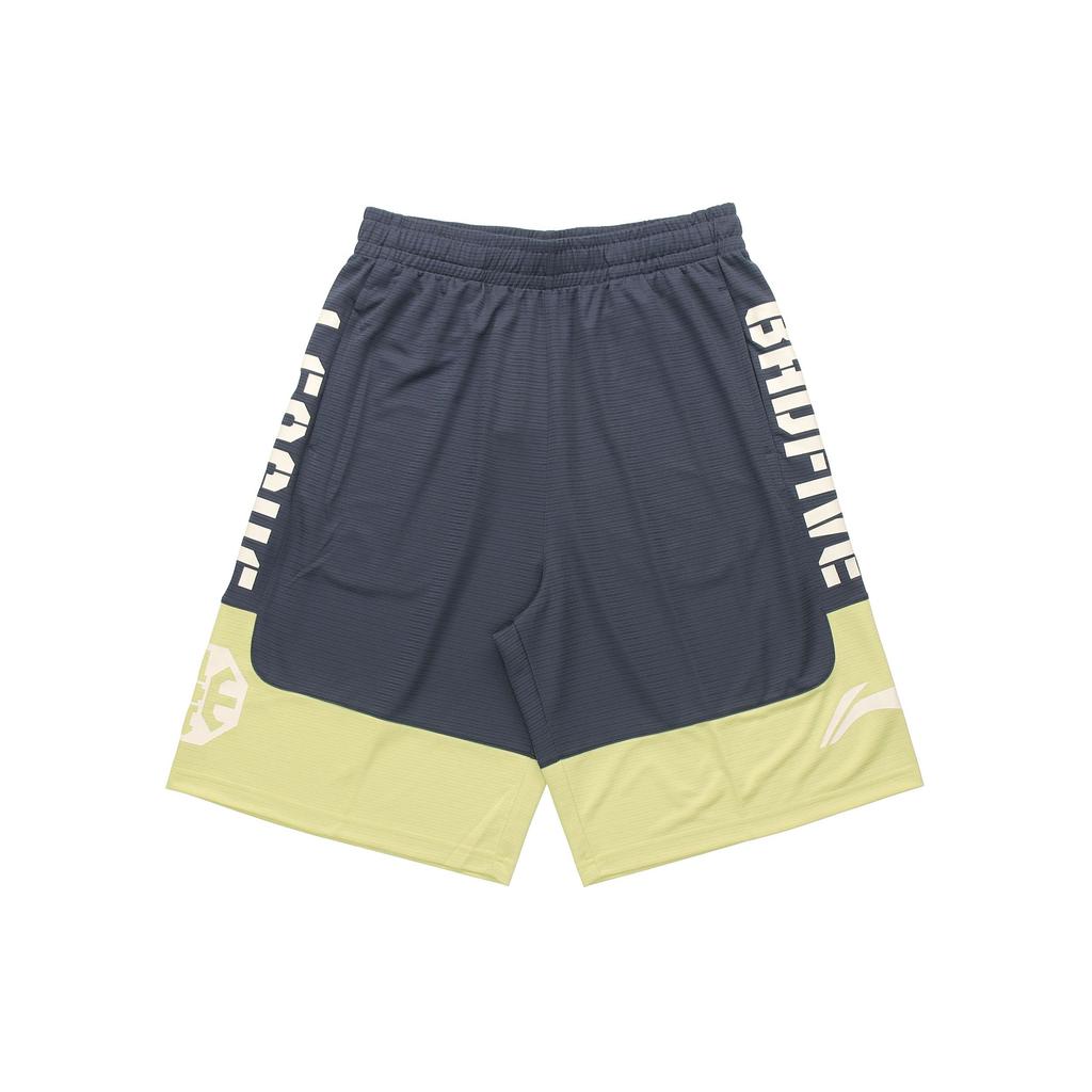 Li Ning Badfive Sports Knitted Basketball Casual Shorts Men Shorts Blue-Green AAPQ007-13
