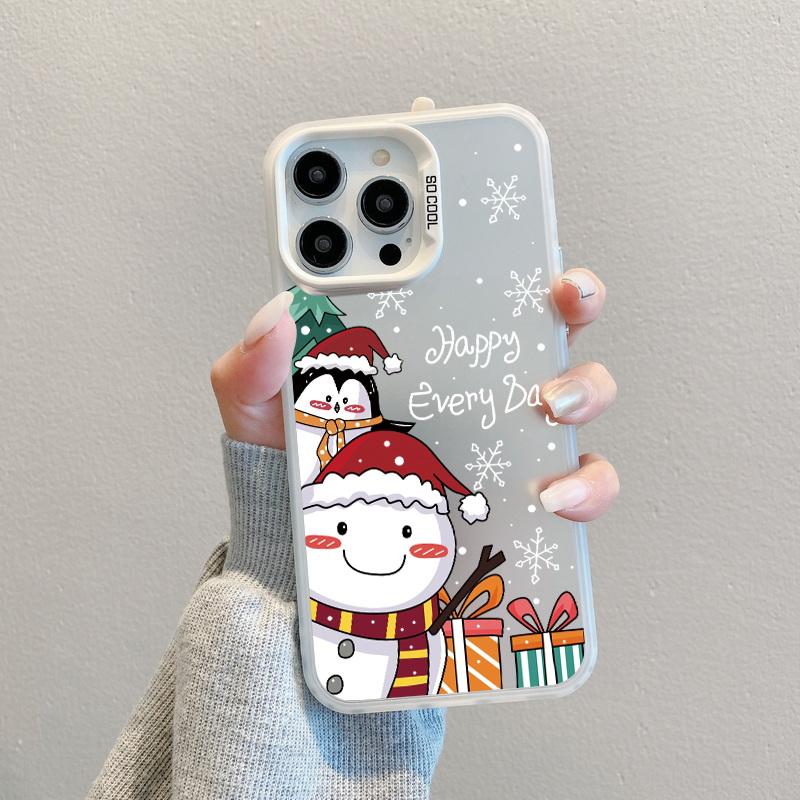 Husă pentru telefon cu laser pentru astronauți de Crăciun pentru iPhone 15 14 Pro Max 13 12 11 Samsung S23 S22 Ultra A54 A53 Copertă din spate cu model de căprior Moș Crăciun antișoc