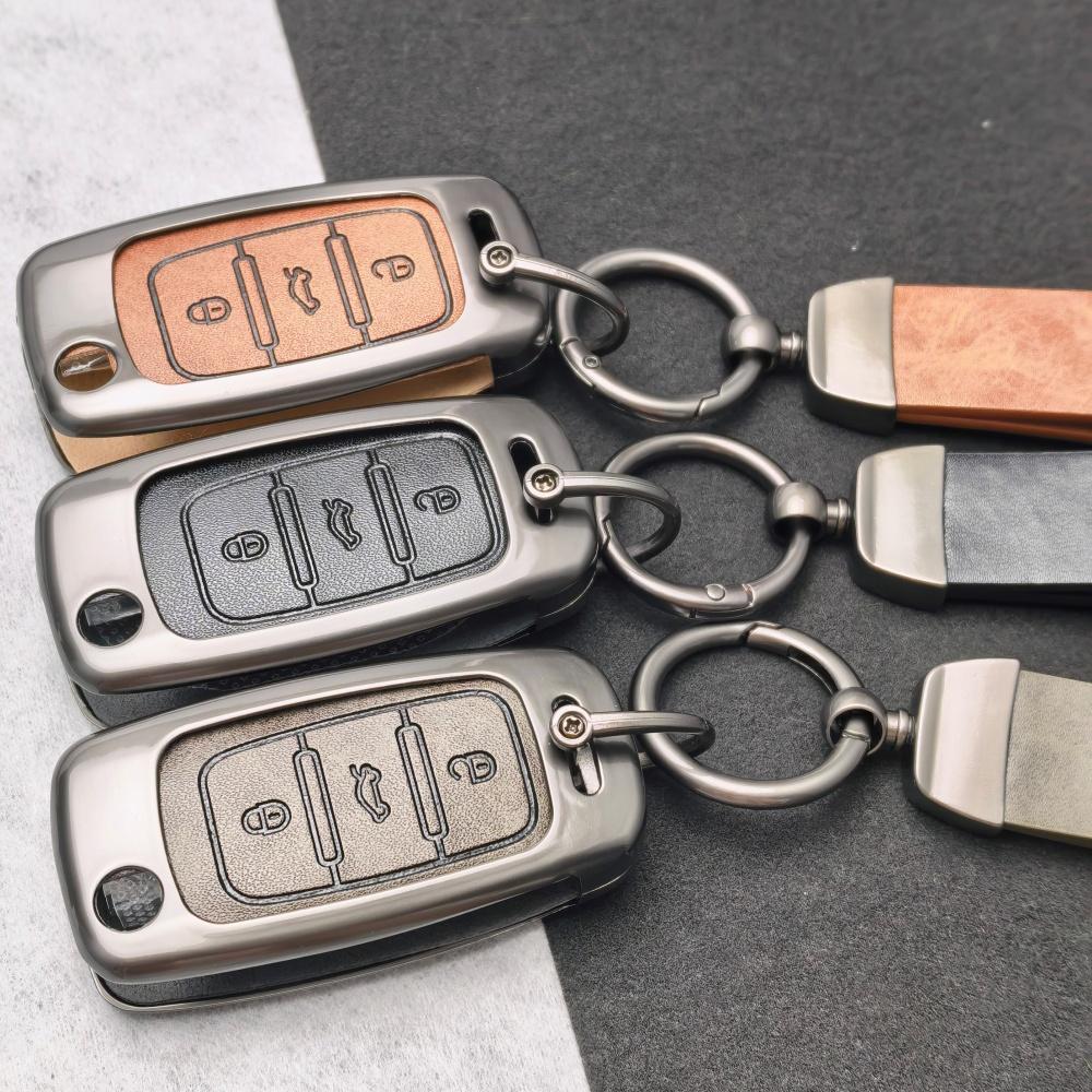 Zinc Alloy For Vw Volkswagen Polo Golf Passat Beetle Tiguan Jetta Seat Leon Altea Skoda Octavia Kodiaq Car Key Case Cover