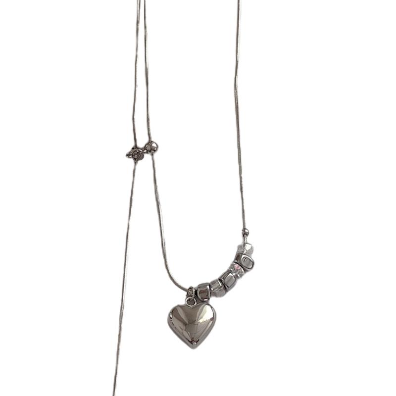 

Elegant Metal Woman Pendant Necklace Pendant Choker Neck Chain with Flower/Heart/Bear Pendant Stainless Steel Material 1