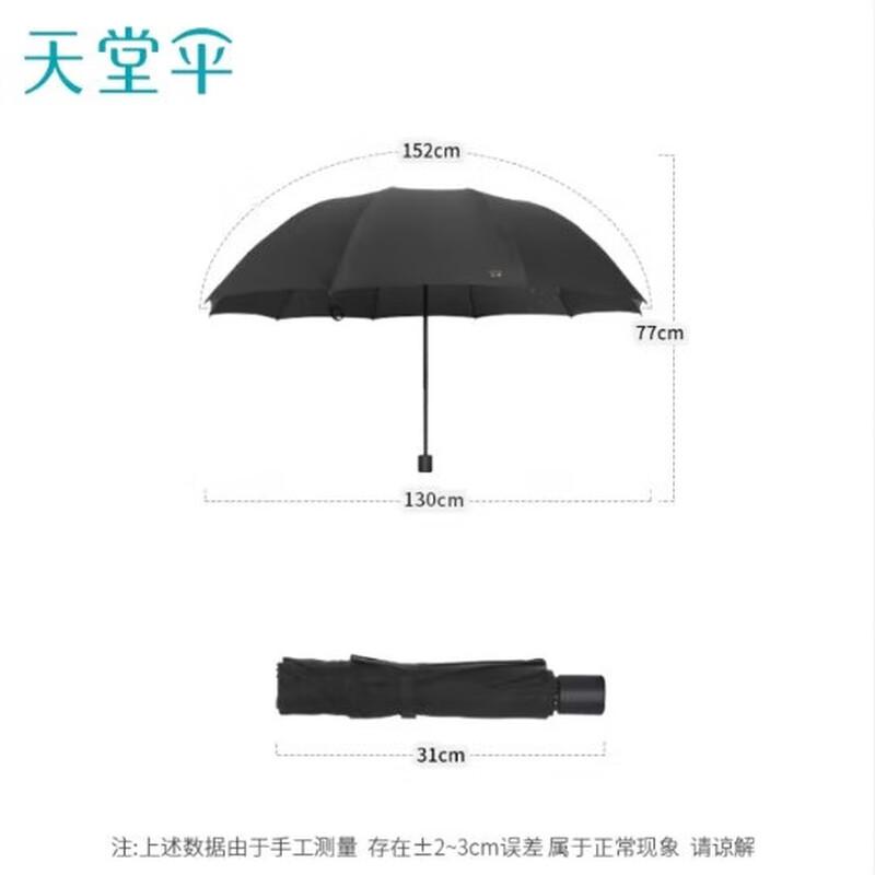 Paradise Oversized Reinforced Black Sun Protection Umbrella