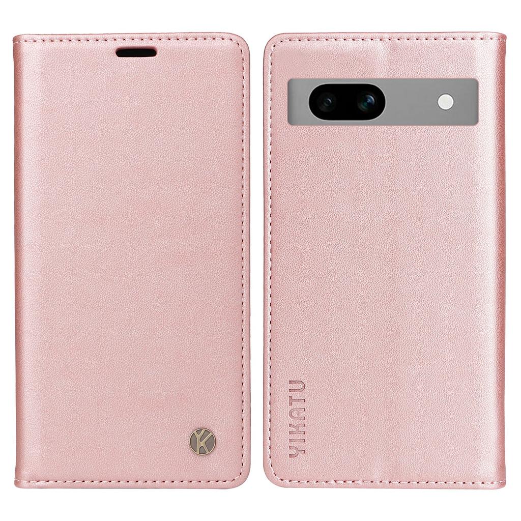YIKATU YK-001 For Google Pixel 7a Leather Case Magnetic Closure Ultra thin Phone Case