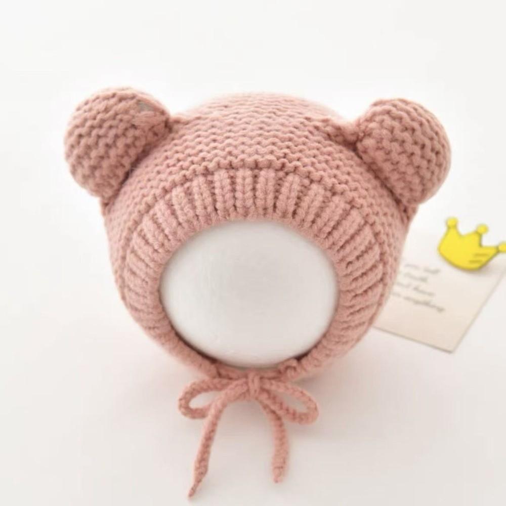 Warm Knitted Hat Windproof Beanie Hat New Ear Protection Hat  for 1-2Y