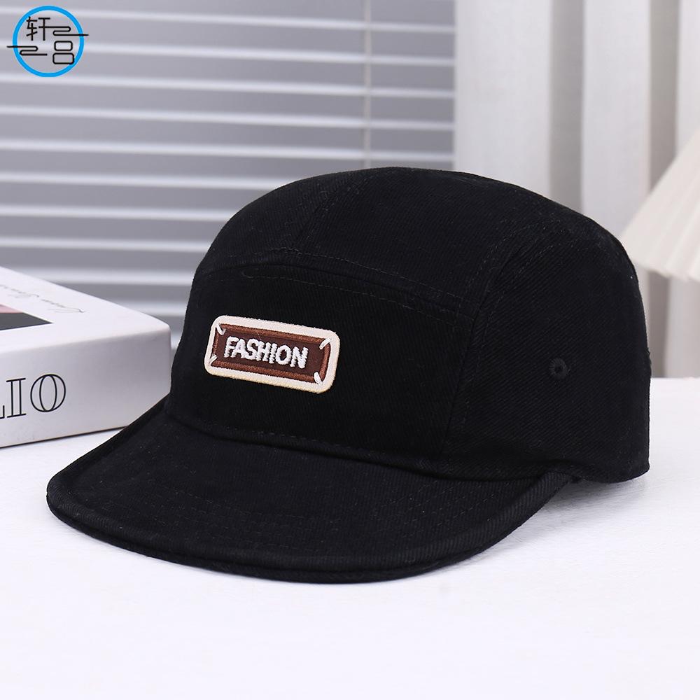 European and American fashion solid color simple and versatile niche cap sticker embroidery with skateboard breathable baseball cap