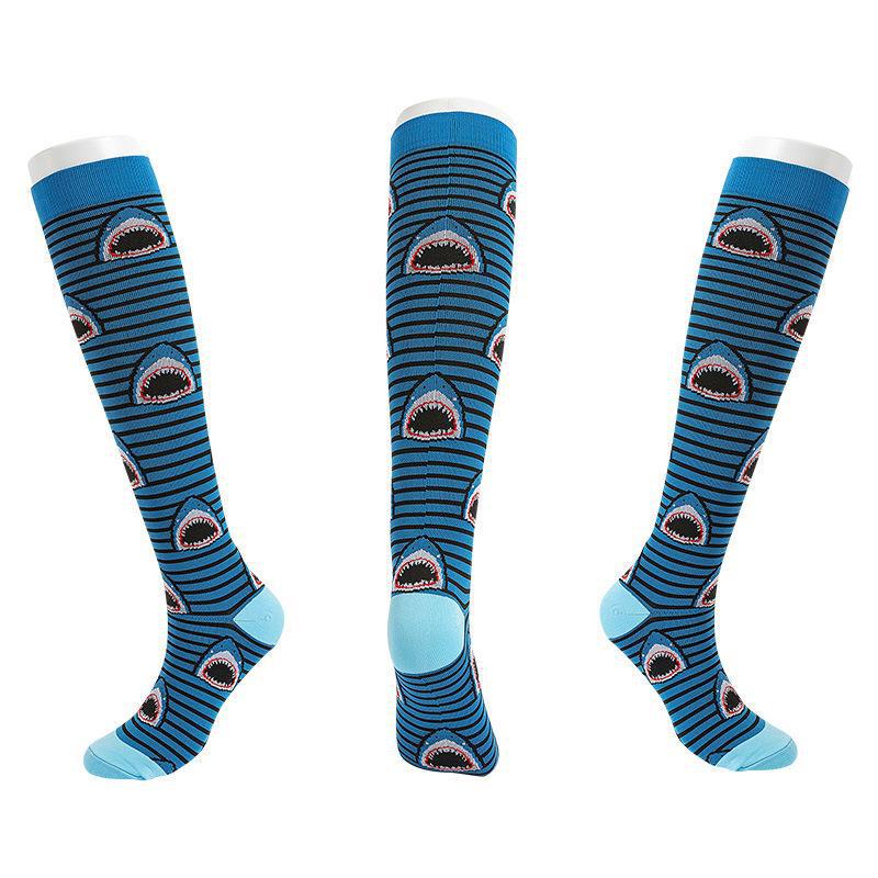 Unisex Outdoor Compression Sports Socks: Elastic, Knee-High, for Cycling & Fitness