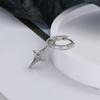 Three-Dimensional Design Cross Star Ear Buckle Earrings Multi-Wear Method Fashion Matte Planet Diamond Earrings