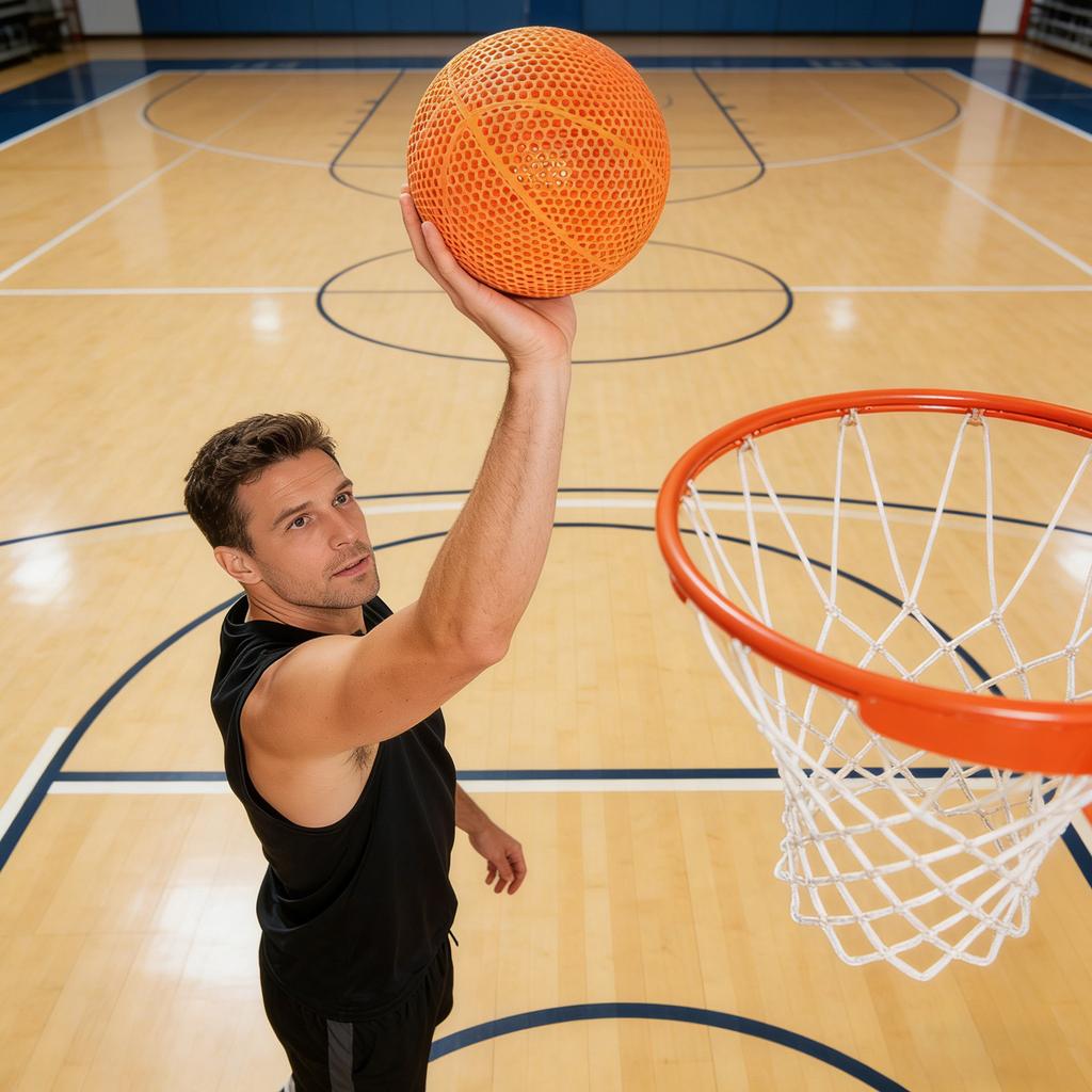 3D-gedruckter Airless-Basketball - Kein Aufpumpen erforderlich, Hoch - Geeignet für den Innen- und Außenbereich.