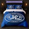 Queens Park Rangers FC Set Biancheria da Letto con Testo Nome Personalizzato 1 Copripiumino+2 Federe Logo Calcio Regalo Personalizzato per Occasione Speciale Decorazione Camera da Letto