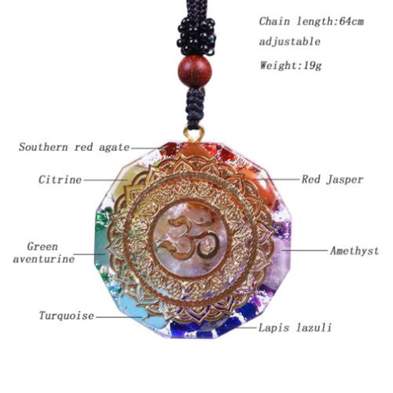 Orgonitový přívěsek Náhrdelník Om Léčení čaker Energie Meditace Šperky Ruční výroba