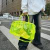 Borsa Tracolla Trasparente ad Alta Capacità Impermeabile in PVC Borsa da Toilette Oversize a Spalla Singola Borsa da Spiaggia per Nuoto