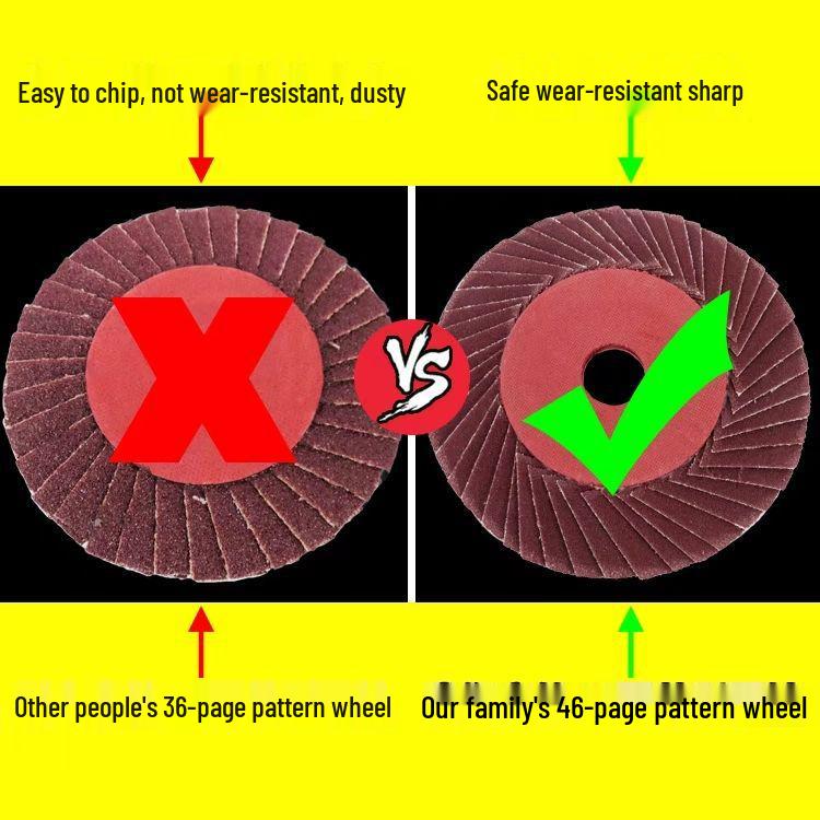 Louvered Flap Wheel Sandpaper Disc for Polishing and Grinding Stainless Steel 320-Soft Grit