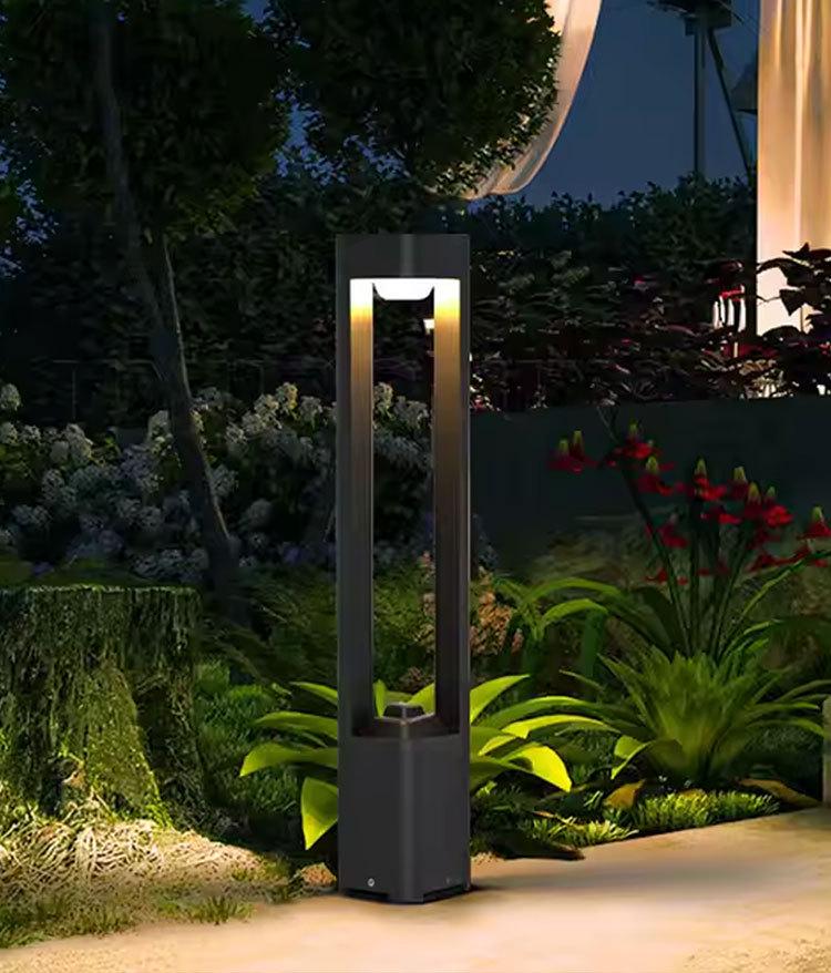 Solar-Powered Aluminum Minimalist Garden Light for Lawn, Villa, and Courtyard Lighting