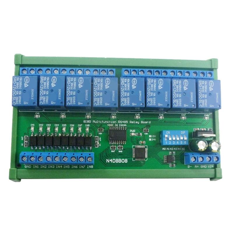Multifunction RS485 Relays interfaces with 8 Channel Advanced 8 Port RS485 Relays Controllers for Integrated Circuit Control