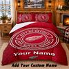 Detroit Red Wings Pattern Bedding 3Pcs Set Custom Name, Bed Sheet And Pillowcases For Home Bedroom