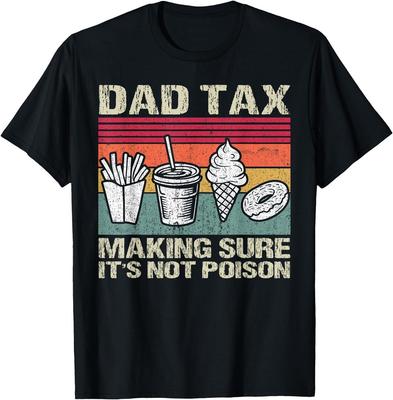Retro Papa-Steuer Sicherstellen, dass es kein Gift ist Lustiges Vatertags-T-Shirt