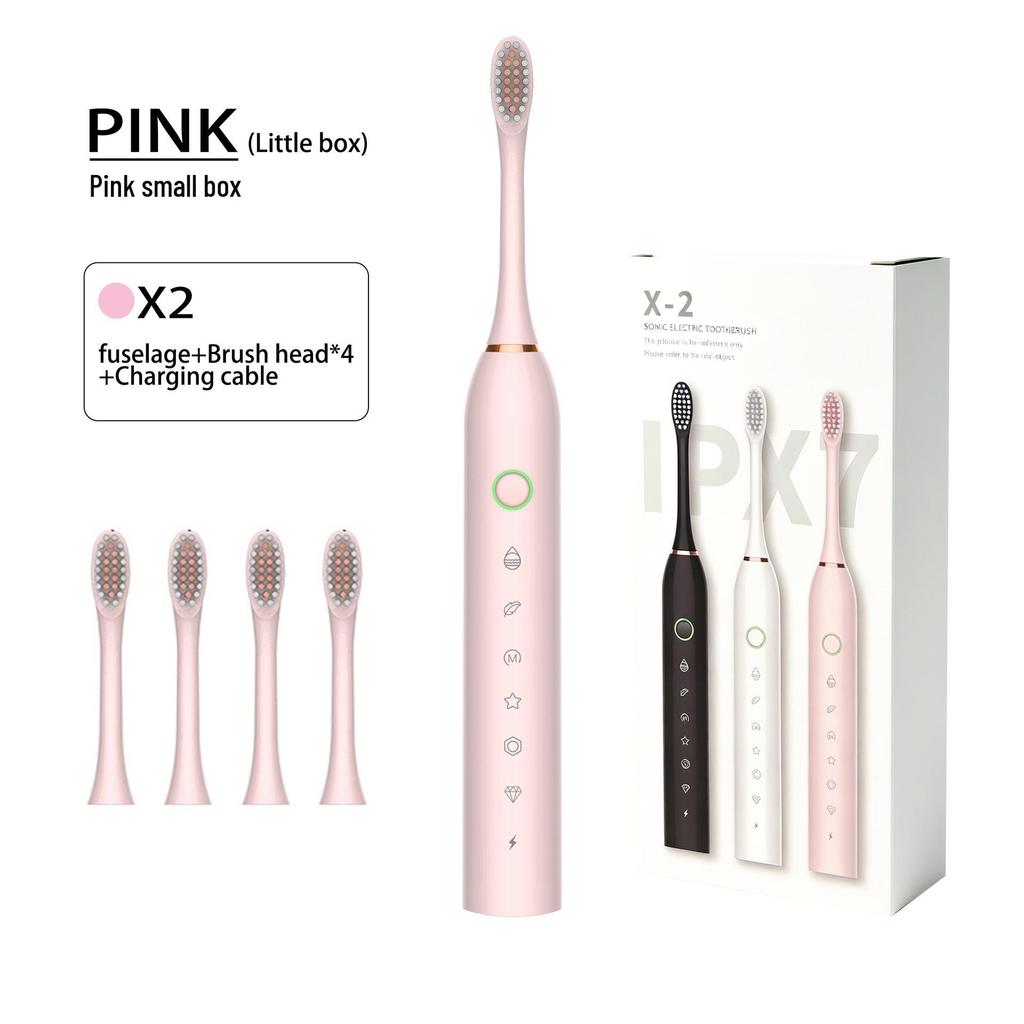 Enhanced Rechargeable Electric Toothbrush: Six-Speed Adult Couple Set with Travel-Friendly Soft Bristle Design