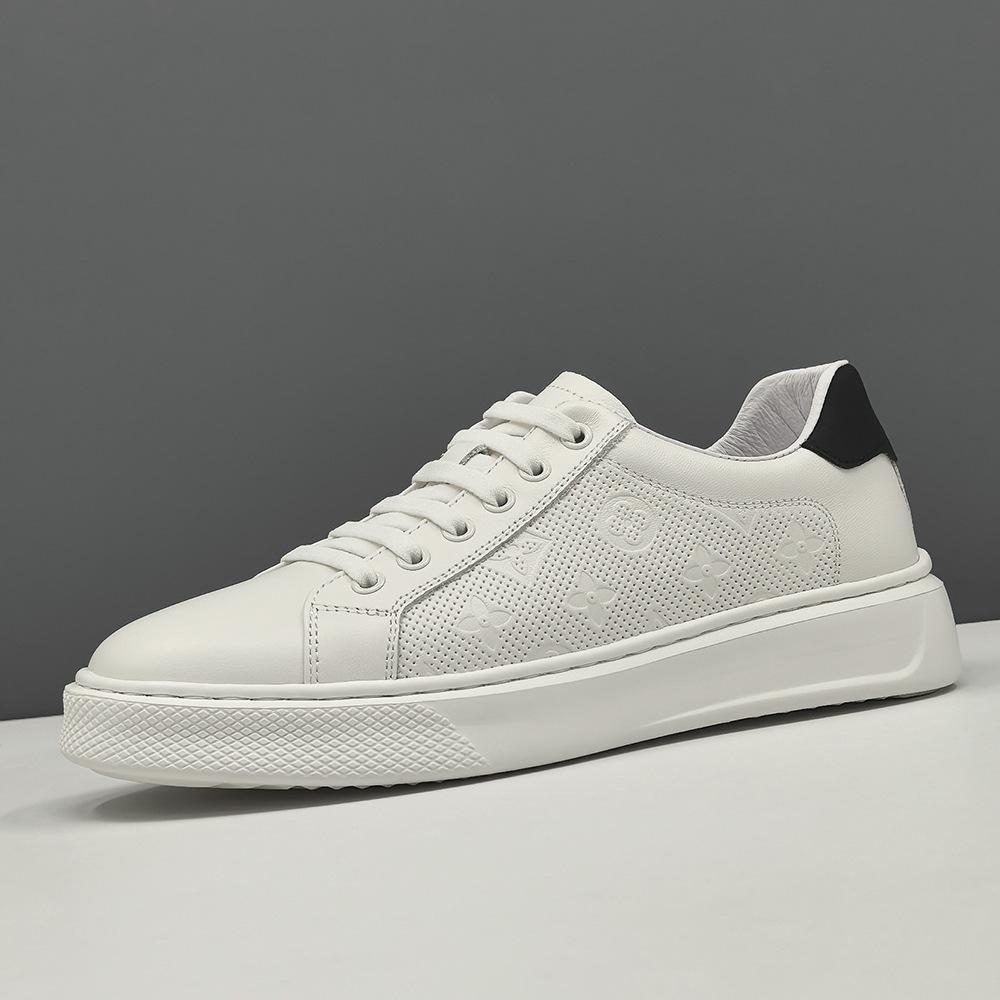 

Кожаные кеды мужские трендовые универсальные европейская станция мужская обувь мужские белые кеды легкая роскошь высокий класс на шнуровке ленивая обувь 43