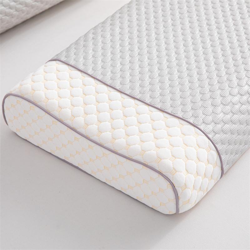 Yongyouwan Summer Cool Bean Latex Pillow, High and Low Hyperbolic Neck Protection, Not Easy to Collapse, Student Adult Sleep Pillow Core