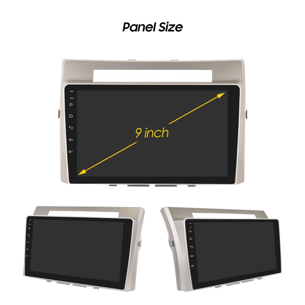 Car Accessoires 2 Din 9 Inch Radio Fascia DVD GPS MP5 Panel Frame for Toyota Corolla Verso 2004 - 2009 Dashboard Mount Kit