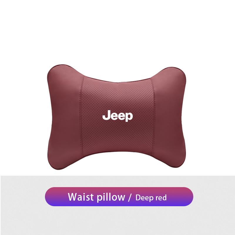 Car Seat Headrest Waist Pillow Head Neck Lumbar Support For Jeep Renegade Wrangler JL JK Gladiator Grand Patriot Willys Liberty
