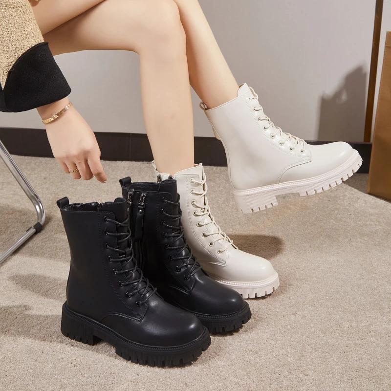 Fashion 2025 Winter Shoes Boots Women Large Size Non-slip Women's Snow Boots Genuine Leather Warm Women's Ankle Boots