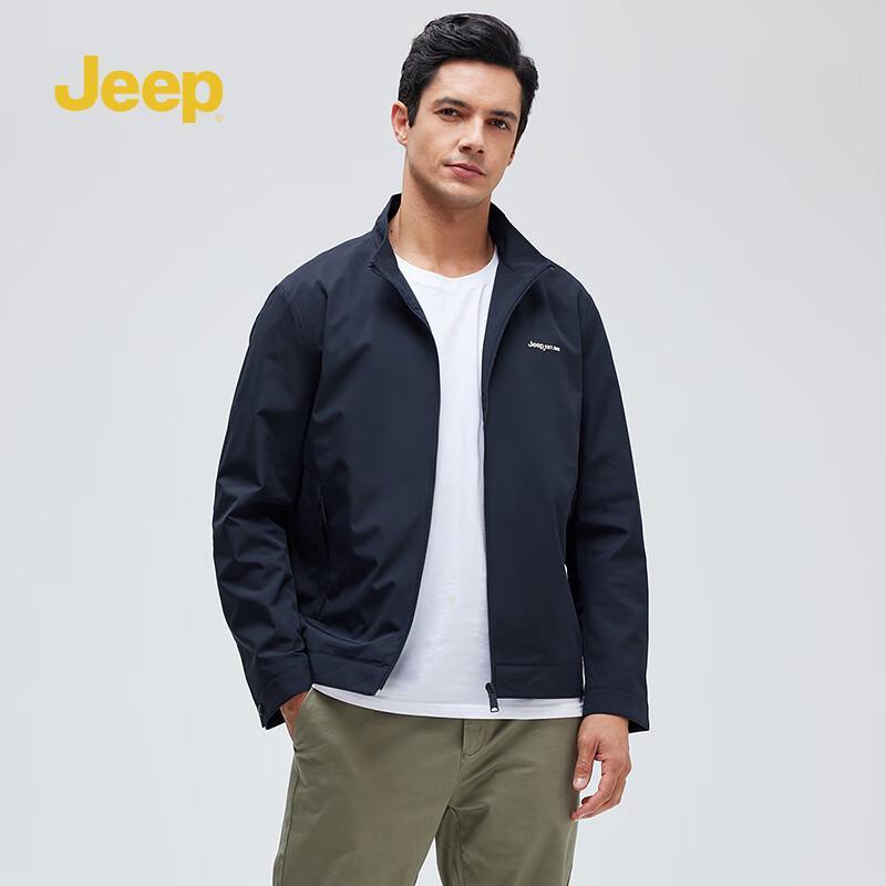 

Jeep Men s Windproof Baseball Collar Casual Jacket M