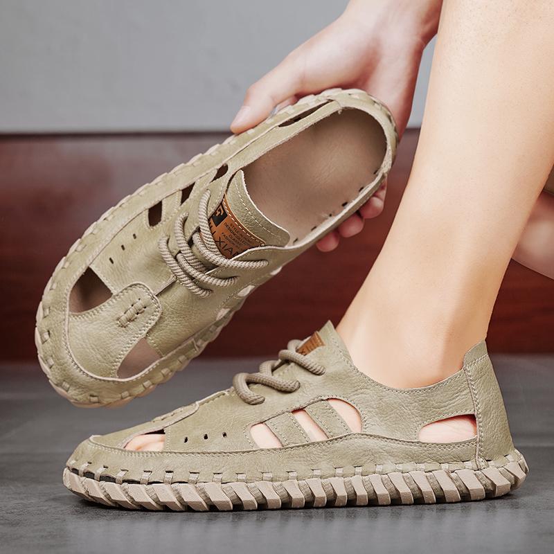 Hand-stitched Summer Men Sandals Breathable Outdoor Men Beach Sandals