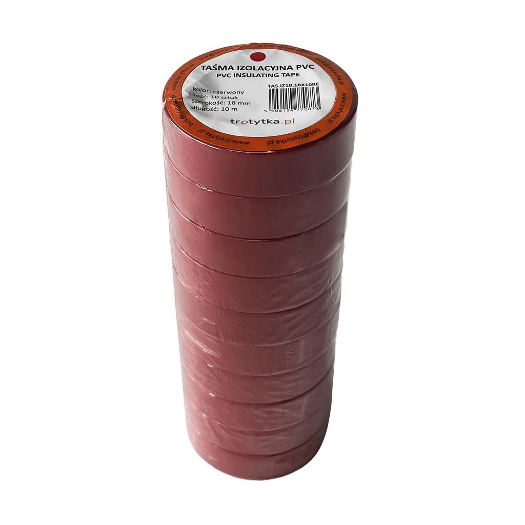 PVC insulating tape, 18 mm x 10 m, 1 piece, red