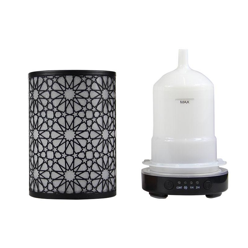 

100ML Aroma Humidifier Ultrasonic Essential Oil Diffuser with 7 Color Light, 1H/2H Timer, Auto Shut-Off, Decorative Diffuser USB
