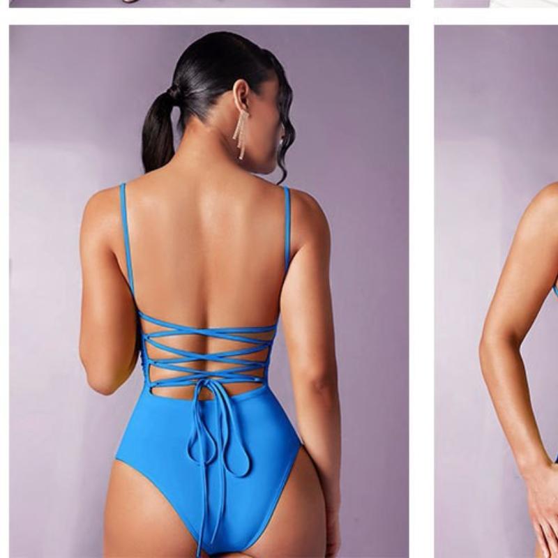 European and American Camisole with Backless High Elasticity Slim Fit Sexy Women's Jumpsuit