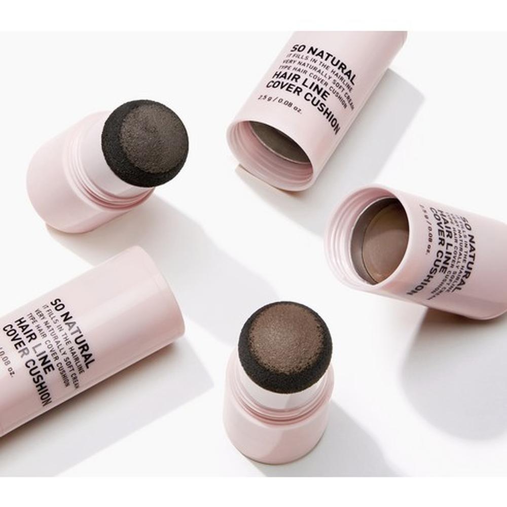 So Natural Hair Line Cover Cushion Light Brown 2.5g – Root Coverage, Soft Shading, Korean