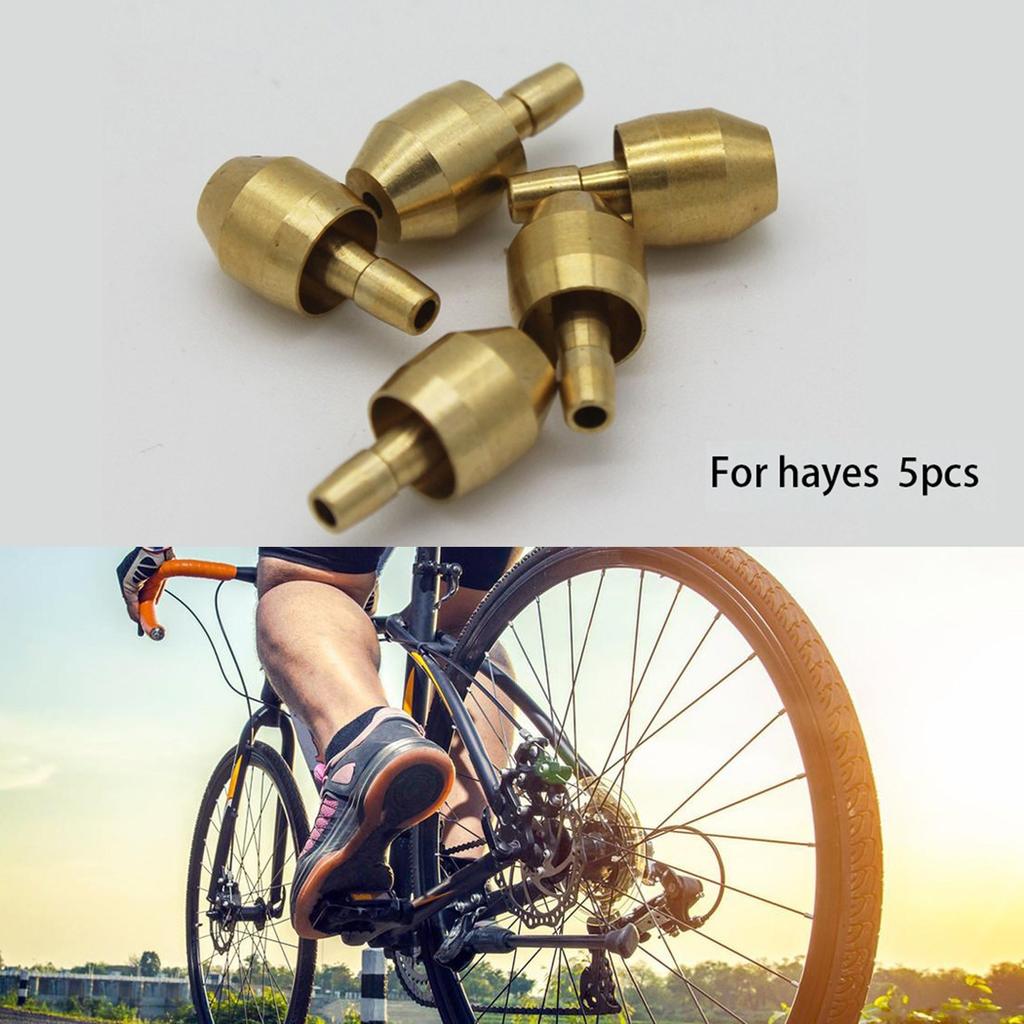 Brake Olive Head For Hayes 5.4mm Tubing Golden Metal Hydraulic Bicycle