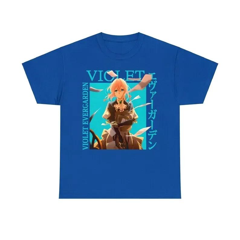 Anime tričko Violet Evergarden Klasická manga postava Unisex Černé Oversized Ležérní dámské a pánské tričko