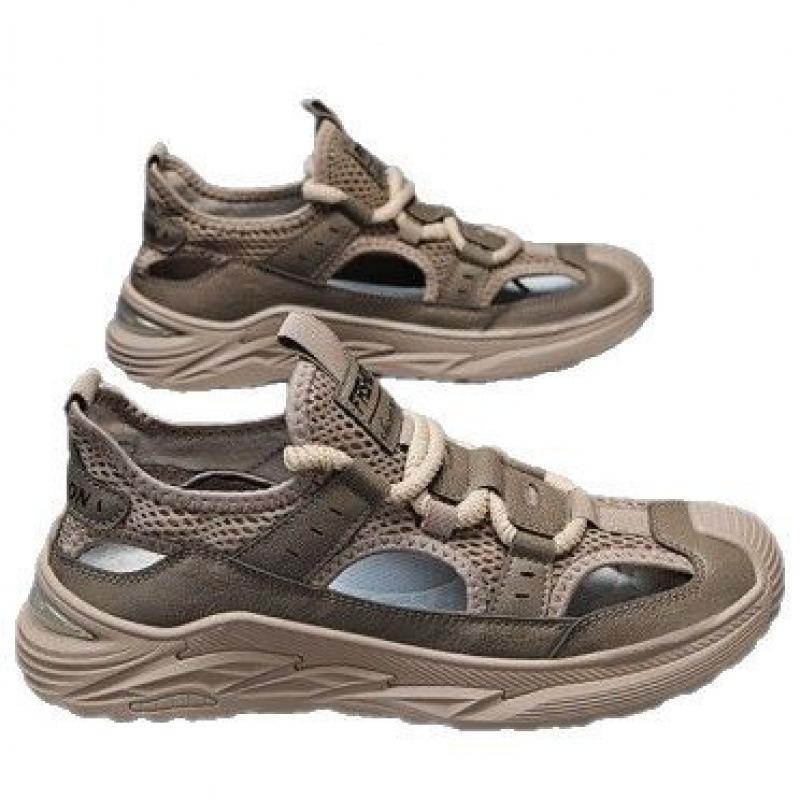 Outer Sandals Breathable Mesh Beach Shoes Low Top Hollow Casual Shoes Men's Hole Shoes