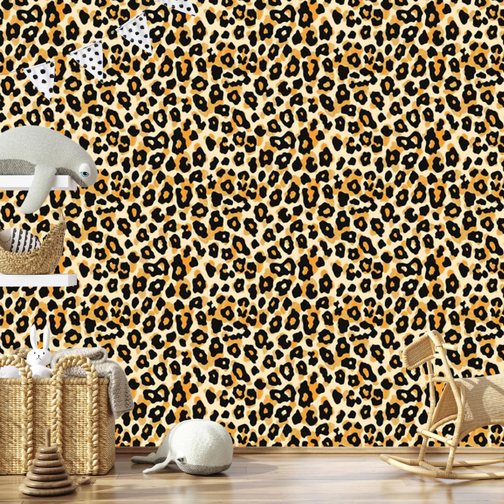 Animal Skin Wallpaper Ochre, Gold and Brown for Living Room and Bedroom 50x1000