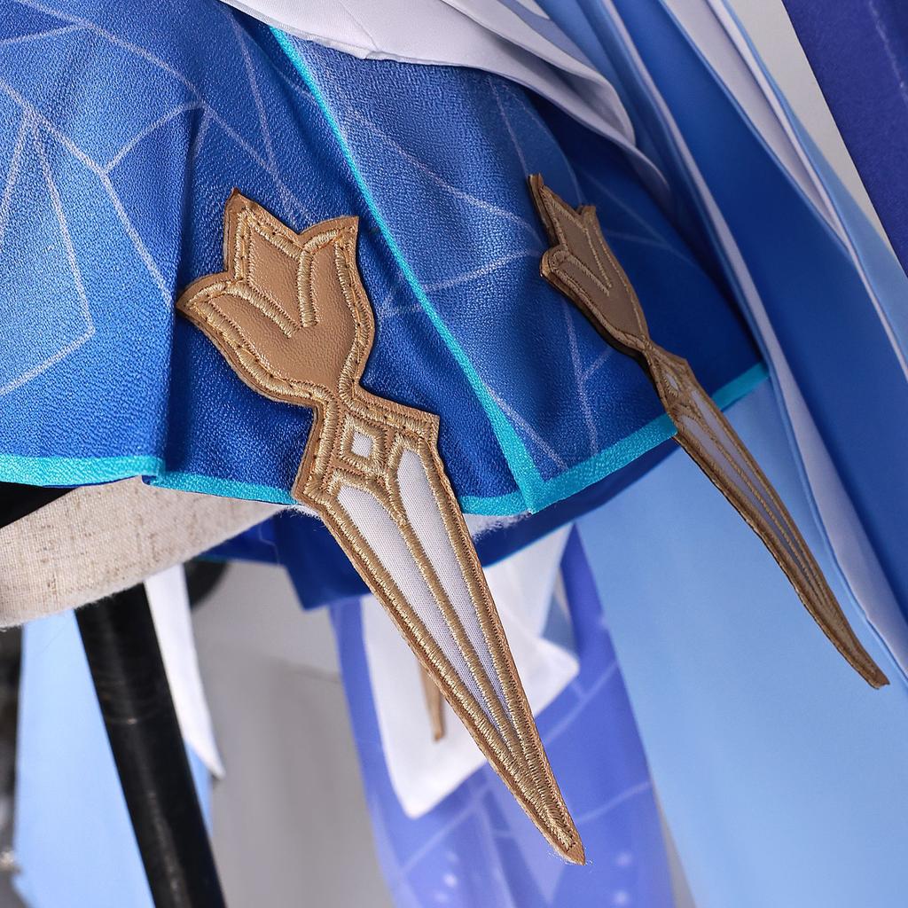 Genshin Impact Skirk Cosplay Costume Dress New Skin Uniform Headwear Tartaglia's Master Abyss Halloween Party for Women Prop