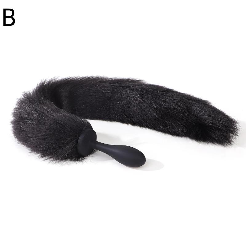 For Couple BDSM Cosplay Flirting Adult Shop Exotic Butt Plug Anal Sex Toys With Sexy Separable Black Fake Tails