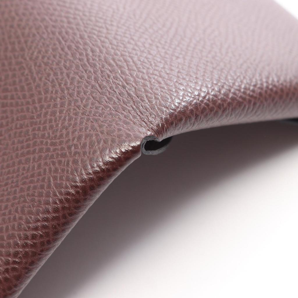 Used HERMES Calvi Duo Rouge Seller Coin Purse Epsom Epsom Bordeaux Bordeaux Used Women