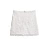 Elegant White Lace Jacquard Skirt - Autumn/Winter Hip-Hugging Style for Women