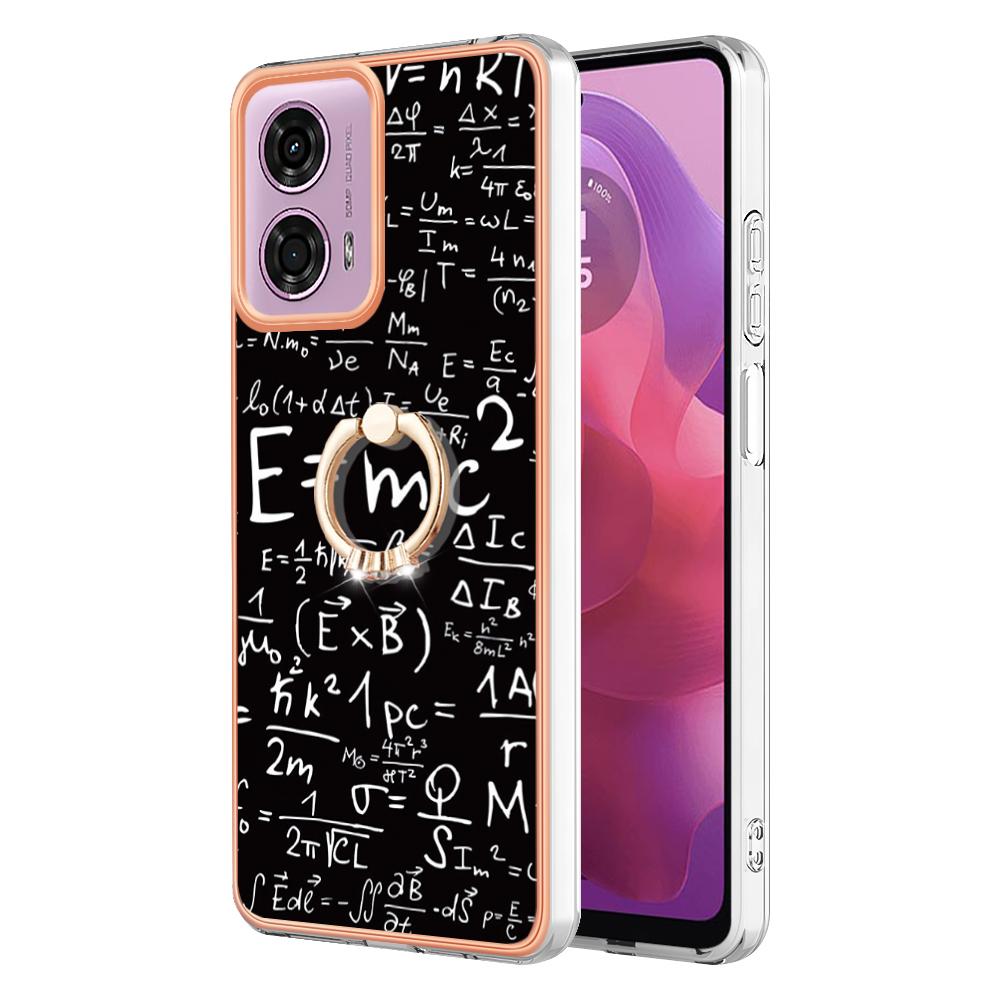 YB IMD Series-20 Style D for Motorola Moto E14 4G/G04 4G/G04s 4G/G24 4G Case Kickstand 2.0mm TPU Cover