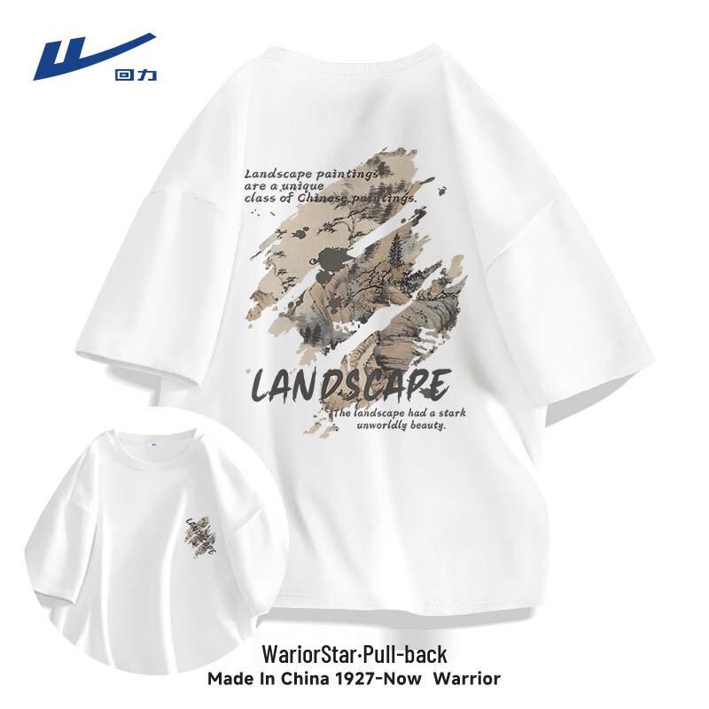 Warrior Men s Chinese Style Loose Fit Cotton T-Shirt M