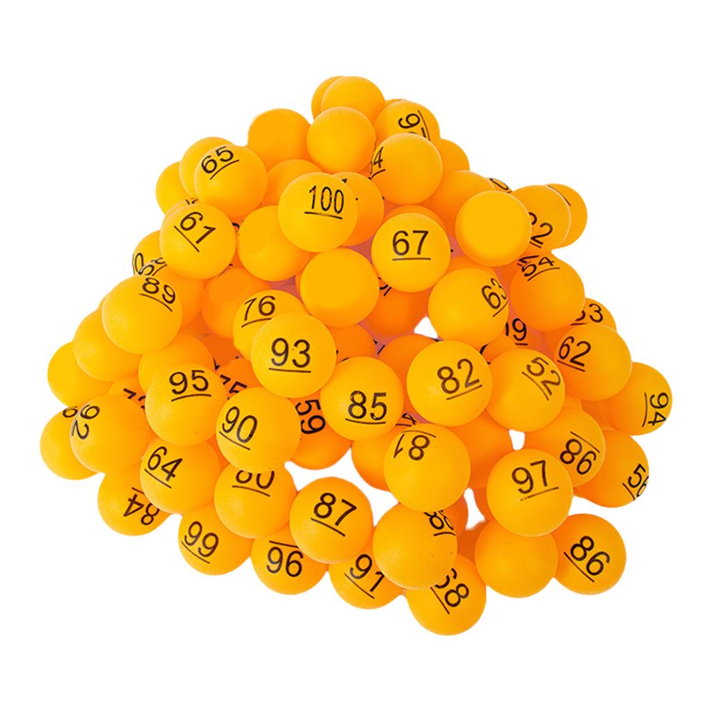 Numbered Table Tennis Balls Carnival Game Balls Light weight Lottery Balls for Lottery Games Parties