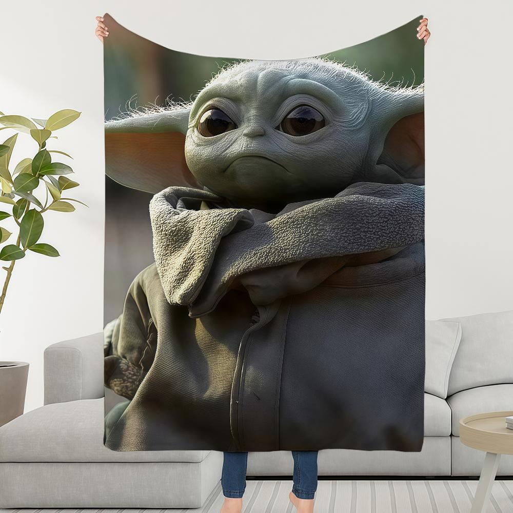 S-StarS W-Wars Baby Y-Yoda Blanket Soft Warm Furry Throw Super Kids Toys Bed Sofa Car Cradle