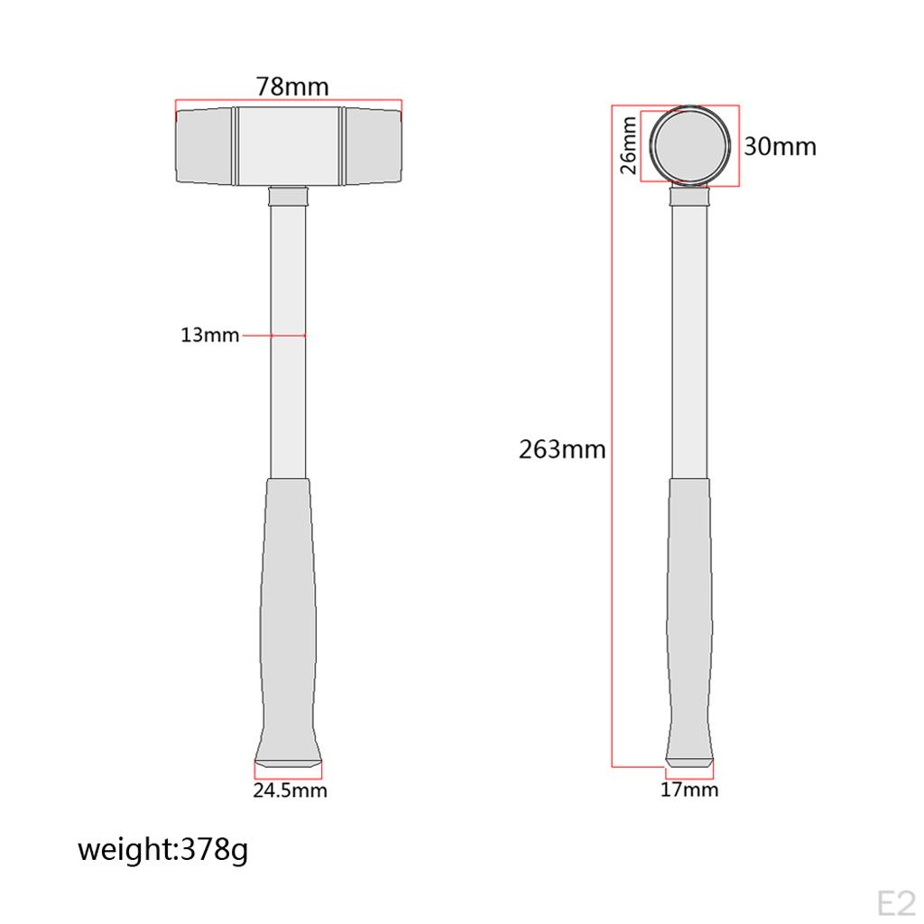 7/8 "Diameter Fret Hammer, Giutar Luthier Tool for Guitar Frets