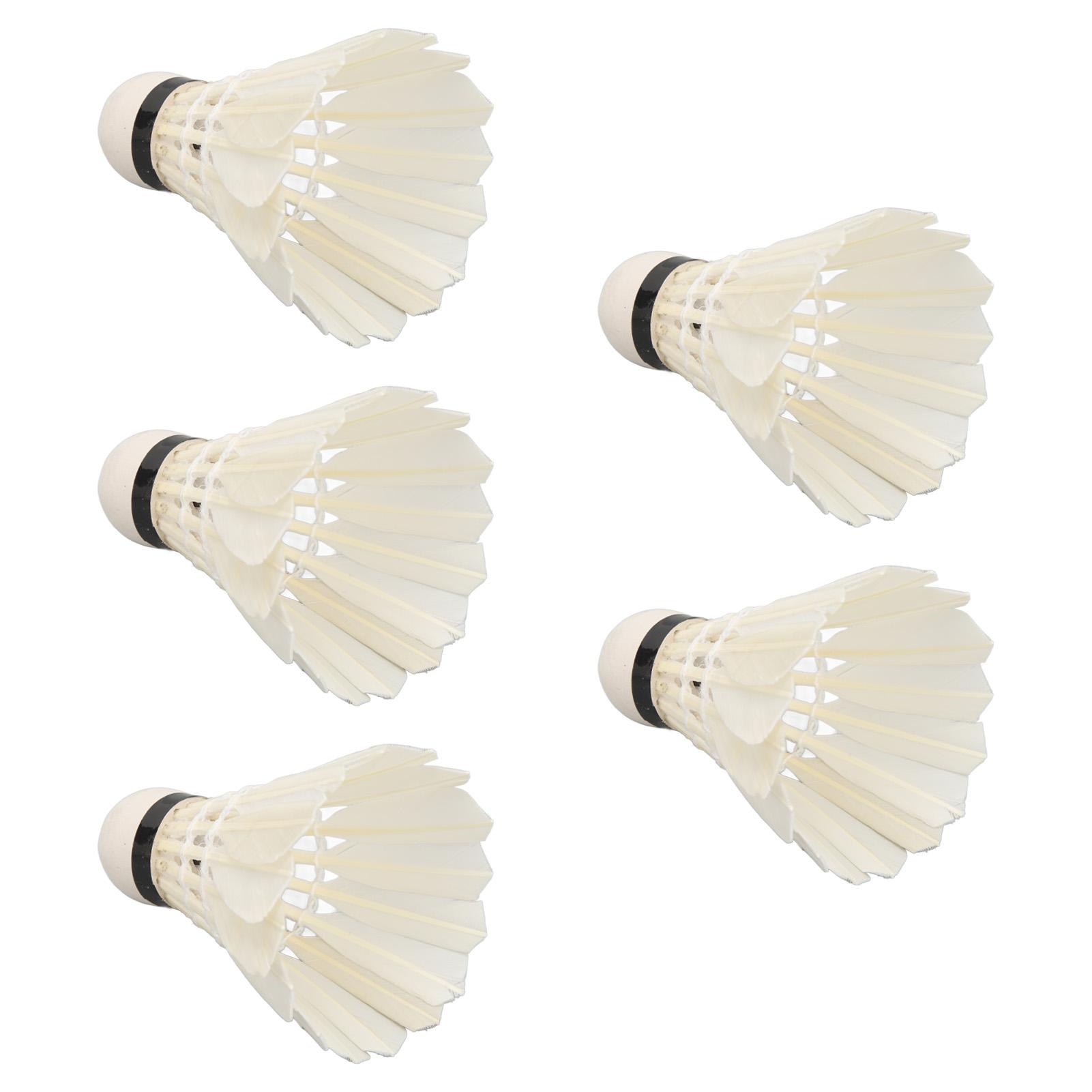 

5 шт. светодиодных воланов для бадминтона, светящиеся в темноте, воланы, управление переключателем освещения, эластичный гусиный