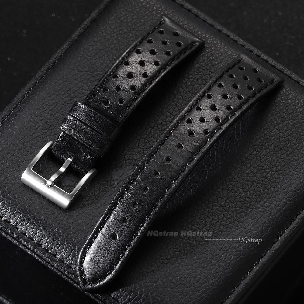 Echte Rindsleder-Uhrenarmbänder 18mm 20mm 22mm Vintage-Leder Smartwatch-Band Herren Damen Universelles Uhrenarmband Atmungsaktives Armband