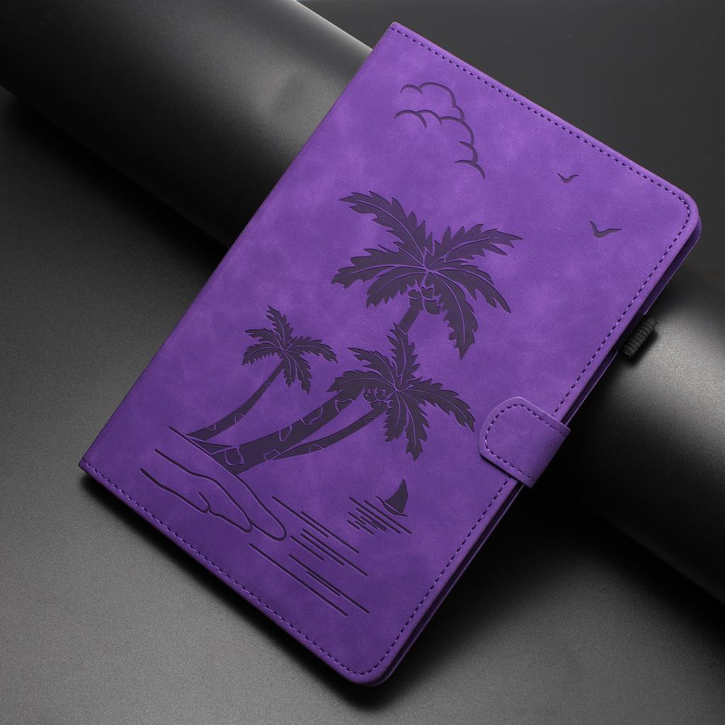 Applicable to iPad Pro 11 tablet leather case, Samsung Tab S9 skin matte embossed card holder anti-drop case