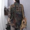 Women's Summer Literary Vintage Printed Thin Shirt Comfortable Casual Loose Top