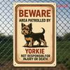 Vintage Beware of Dog Metal Sign Rustic Wall Decor Home Bar Garage Man Cave