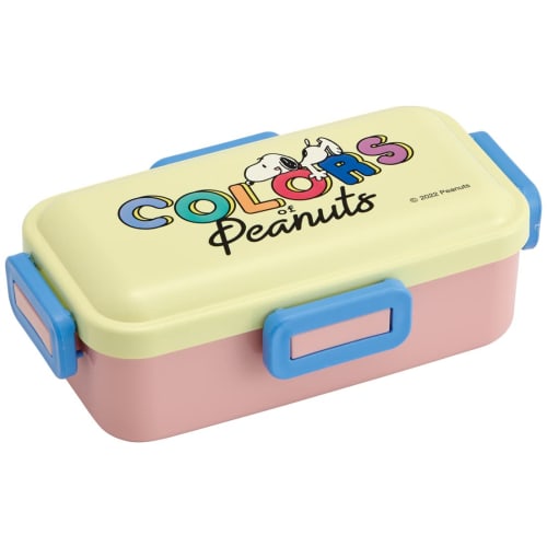 Skater Bento Box, 530ml, Antibacterial, Snoopy, Peanuts Colors, Soft Filling, Dome-Shaped Lid, Made In Japan, PFLB6AG-A